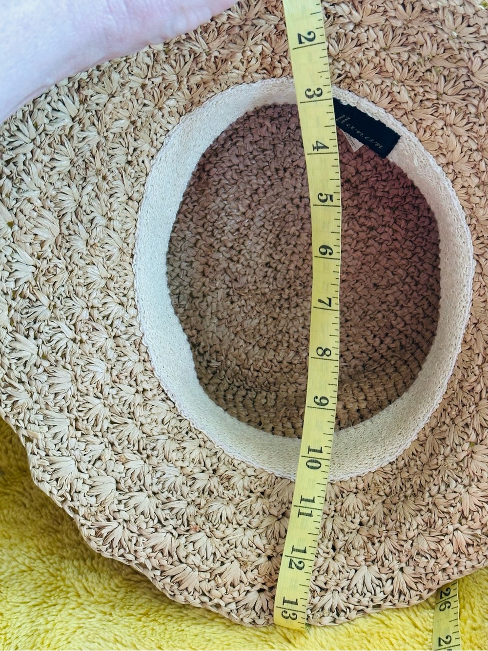 Callanan Handmade Rolled Brim Panama Natural Fiber Crocheted Sun Hat Vacation - Picture 10 of 10